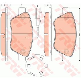 GDB1891 TRW COTEC Kit pastiglie freno Freno a disco