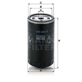 WK845/6 MANN-FILTER Filtro carburante