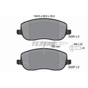 2026101 TEXTAR Kit pastiglie freno Freno a disco