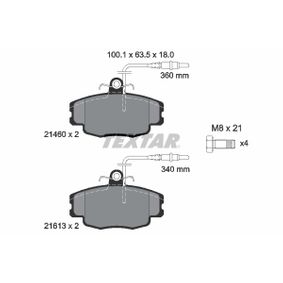 2146002 TEXTAR Kit pastiglie freno Freno a disco