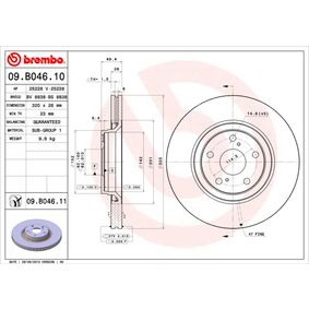 09.B046.11 BREMBO COATED DISC LINE Disco freno