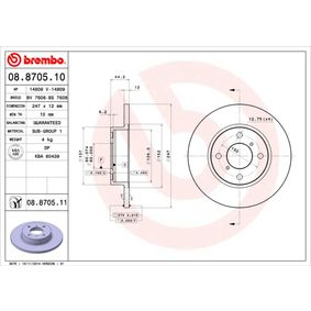 08.8705.10 BREMBO Disco freno