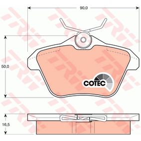 GDB1147 TRW COTEC Kit pastiglie freno Freno a disco