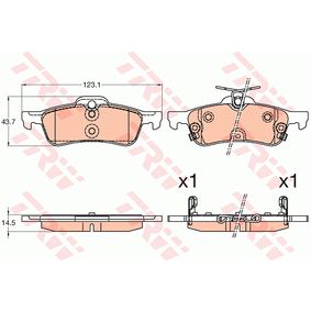 GDB3588 TRW Kit pastiglie freno Freno a disco