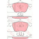 GDB1576 TRW COTEC Kit pastiglie freno Freno a disco