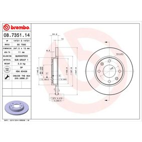 08.7351.14 BREMBO Disco freno