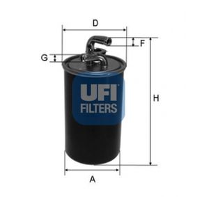 2403000 UFI Filtro carburante