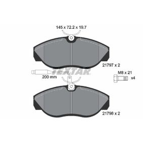 2179701 TEXTAR Kit pastiglie freno Freno a disco