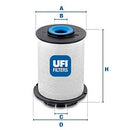 2603300 UFI Filtro carburante