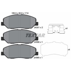 2435101 TEXTAR Kit pastiglie freno Freno a disco