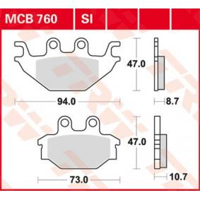 MCB760SI TRW Sinter Offroad Kit pastiglie freno Freno a disco