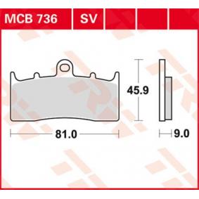 MCB736 TRW Kit pastiglie freno Freno a disco