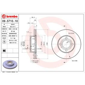 09.5710.10 BREMBO Disco freno