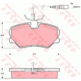 GDB1039 TRW Kit pastiglie freno Freno a disco