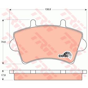 GDB1442 TRW COTEC Kit pastiglie freno Freno a disco