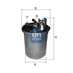 2445100 UFI Filtro carburante