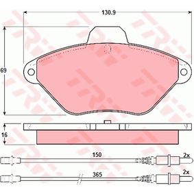 GDB1102 TRW Kit pastiglie freno Freno a disco