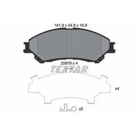 2597901 TEXTAR Kit pastiglie freno Freno a disco