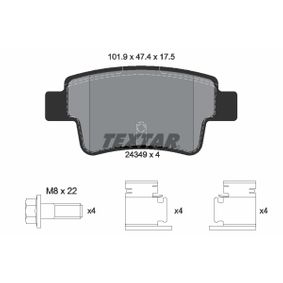 2434901 TEXTAR Kit pastiglie freno Freno a disco