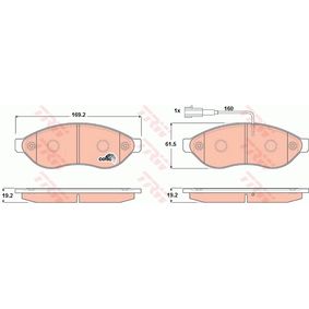 GDB1681 TRW COTEC Kit pastiglie freno Freno a disco