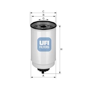 2437100 UFI Filtro carburante