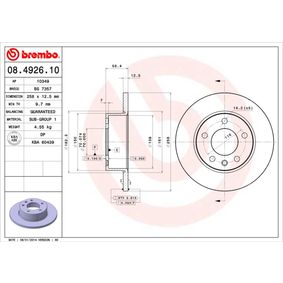 08.4926.10 BREMBO Disco freno