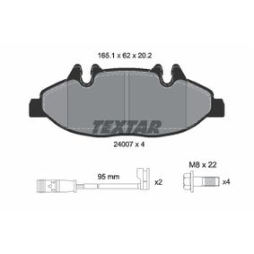 2400701 TEXTAR Kit pastiglie freno Freno a disco