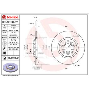 09.9908.21 BREMBO COATED DISC LINE Disco freno