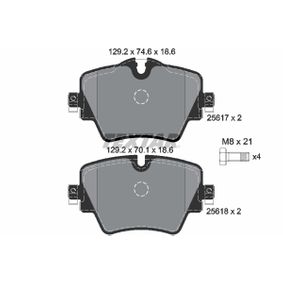 2561701 TEXTAR Kit pastiglie freno Freno a disco