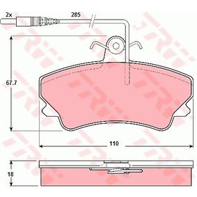 GDB1203 TRW Kit pastiglie freno Freno a disco