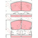 GDB886 TRW Kit pastiglie freno Freno a disco