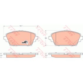 GDB3227 TRW COTEC Kit pastiglie freno Freno a disco