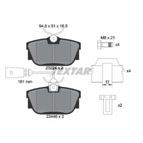 2344605 TEXTAR Kit pastiglie freno Freno a disco