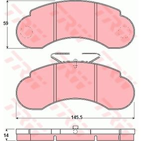 GDB1114 TRW Kit pastiglie freno Freno a disco