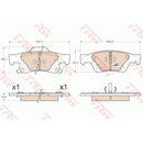 GDB4448 TRW COTEC Kit pastiglie freno Freno a disco