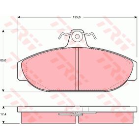 GDB482 TRW COTEC Kit pastiglie freno Freno a disco