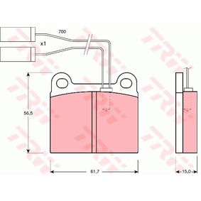 GDB362 TRW Kit pastiglie freno Freno a disco