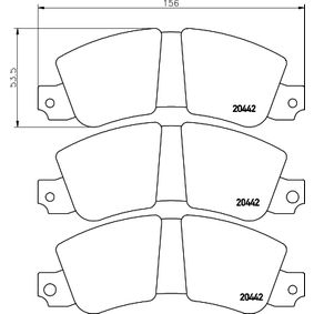 2044201 TEXTAR Kit pastiglie freno Freno a disco