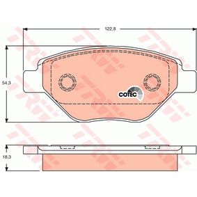 GDB1571 TRW COTEC Kit pastiglie freno Freno a disco