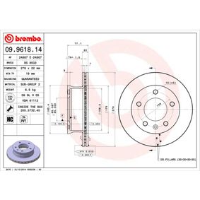 09.9618.14 BREMBO Disco freno