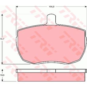 GDB341 TRW Kit pastiglie freno Freno a disco