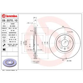 09.5570.10 BREMBO Disco freno