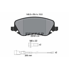 2376101 TEXTAR Kit pastiglie freno Freno a disco