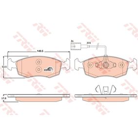 GDB1900 TRW COTEC Kit pastiglie freno Freno a disco