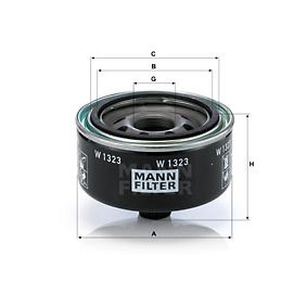 W1323 MANN-FILTER Filtro olio