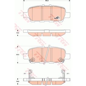 GDB3508 TRW COTEC Kit pastiglie freno Freno a disco