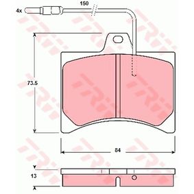 GDB276 TRW Kit pastiglie freno Freno a disco