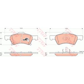 GDB4129 TRW COTEC Kit pastiglie freno Freno a disco