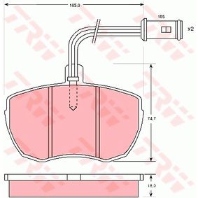 GDB759 TRW Kit pastiglie freno Freno a disco