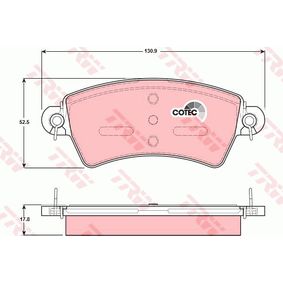 GDB1385 TRW COTEC Kit pastiglie freno Freno a disco